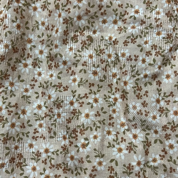 NWT Show Me Your Mumu Odette Midi Dress Ditsy Daisy Beige Linen Blend size XL - Picture 13 of 16